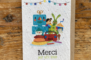 Les cartes de Lulu "Merci pour cette année" (jouets)